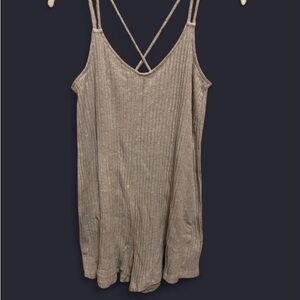 Women's Tan Strappy Top